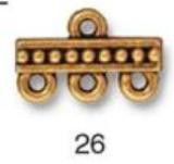 Коннектор "Бусинки 3-1" TierraCast , 14х5 мм,1 шт. 