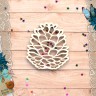 Украшение из чипборда из коллекции "Новогодние традиции" Шейкер. Шишка (ScrapMania)