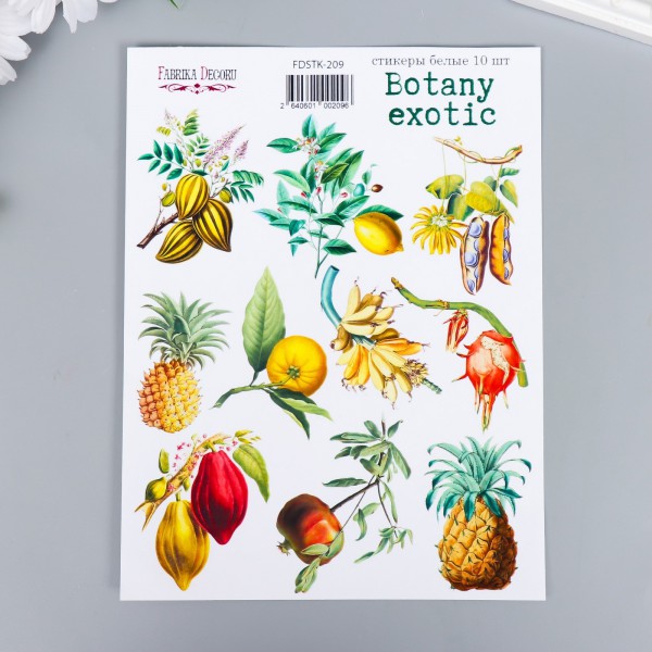  Стикеры из коллекции "Botany Exotic", 10 шт (Фабрика декору, Украина)  