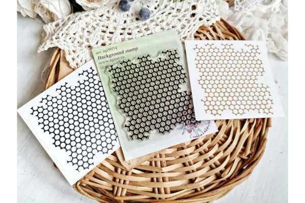 Штамп фоновый "Перфокарта" 95*80 мм (AgiArt)