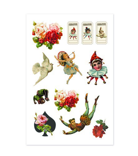 Термостикеры из коллекции "Старый цирк" (Scrapberry's)  