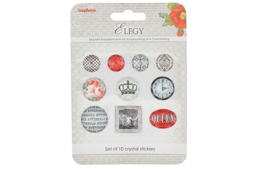 Набор украшений из акрила из коллекции Элегия (Scrapberry's)