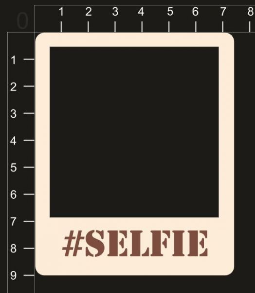 Фигура из чипборда "#Selfie" (с гравировкой) из коллекции Полароид 