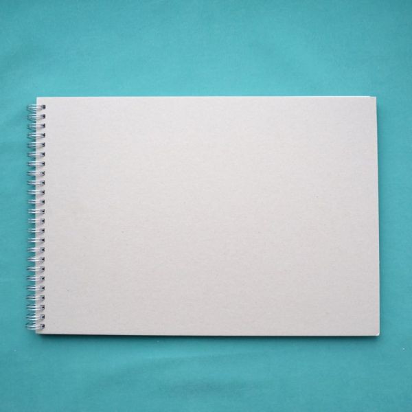 Заготовка для блокнота А4 (гориз.)  на пружине серебряной (Лоза)