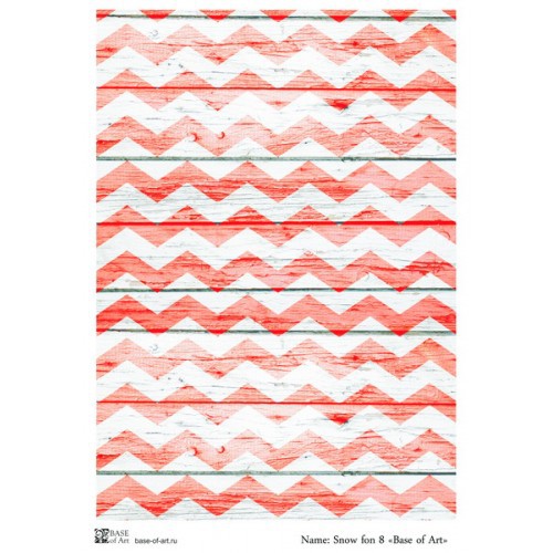 Декупажная карта А4 "Snow fon 8" (Base of Art)  