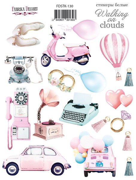  Стикеры из коллекции "Walking on clouds", 18 шт (Фабрика декору, Украина)