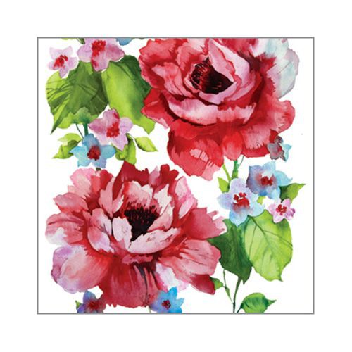 Салфетка 25*25 см "Watercolors Roses", 1 штука (Paw Decor Collection)
