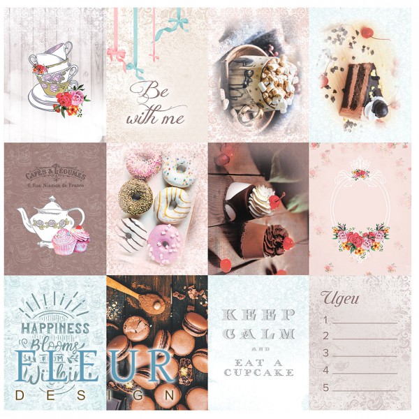 Набор карточек из коллекции "Зефир", 12 шт. (FLEUR design)