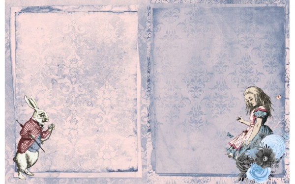 Бумага рисовая для декупажа "Алиса в стране чудес, винтажный блокнот №7" формат А4, 1 лист (Craft Premier)