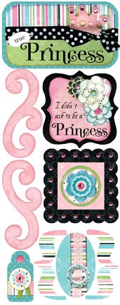 Стикеры 12*30 см A True Princess из коллекции "A Gift of Love" (Bo Bunny) 