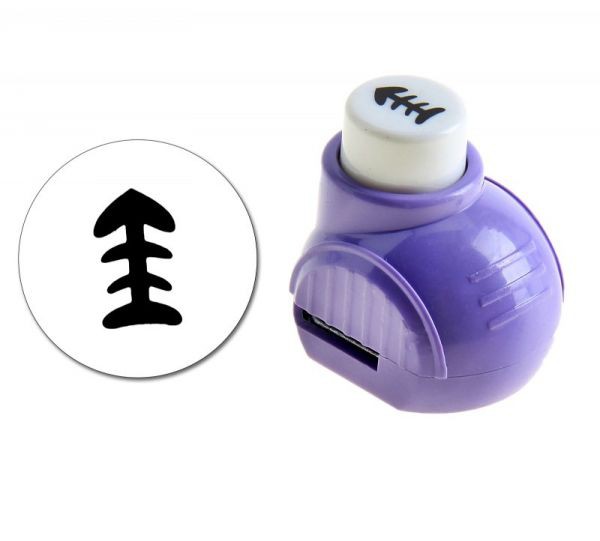 Дырокол фигурный 1 см "Рыбий скелетик"