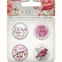 Набор фишек #1 из коллекции Райские птицы (Scrapberry's)