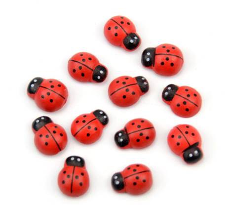 Деревянная фигурка "Божья коровка", 8*11 мм, 1 шт.