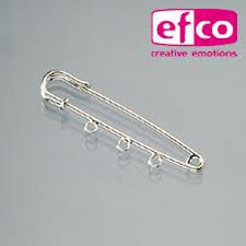 Булавка для подвесок с 3-мя глазками, 56 мм, цвет Серебро, 1 штука (Efco, Германия)  