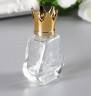 Стеклянная бутылочка с крышкой "Корона", цвет золото, размер 4,4х3,8х2,1