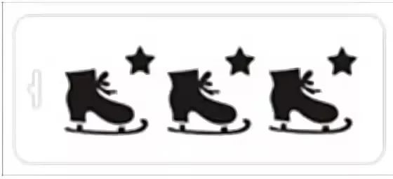 Трафарет пластиковый многоразовый 10*25 см "Коньки" (Event Design)