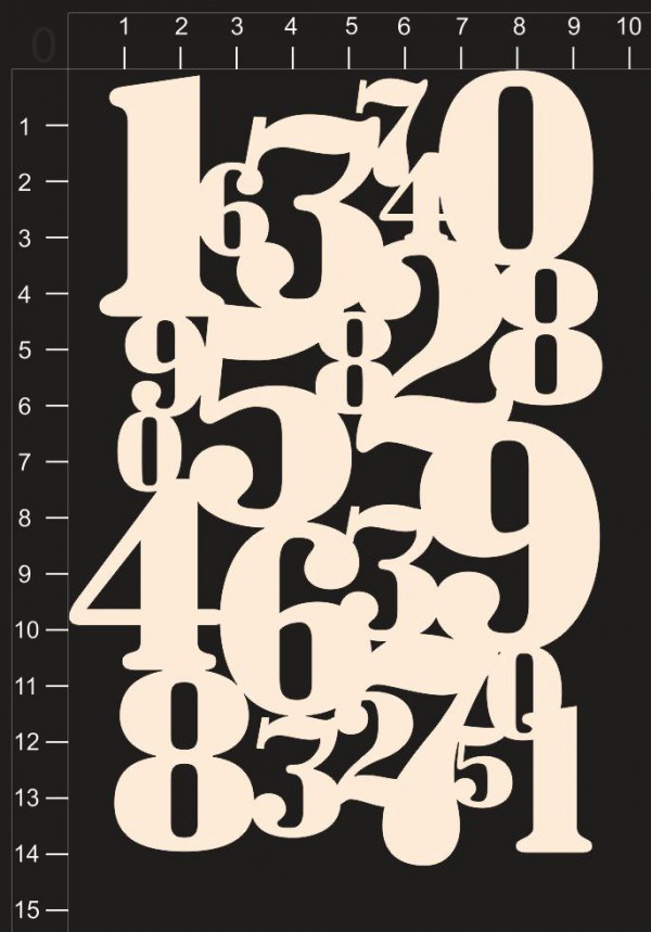 Фигура из чипборда "Фон Цифры" из коллекции Школьные годы чудесные (byMamaYaga) 