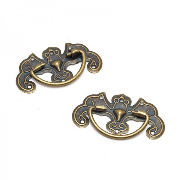 Декоративная ручка для шкатулки с "петелькой", цвет бронза, 1 шт. (Россия)