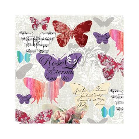 Салфетка 25*25 см "Romantic Butterflies", 1 штука (Paw Decor Collection)