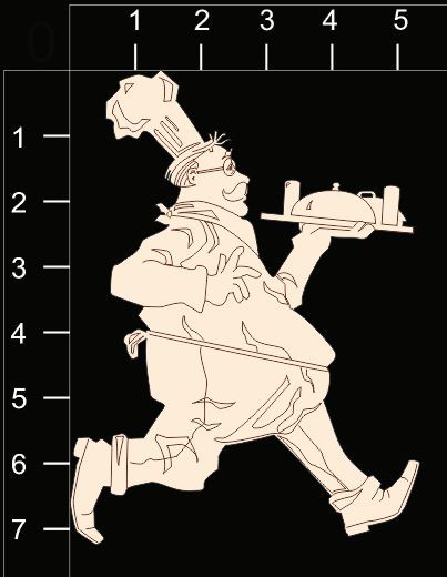 Фигурка из чипборда "Шеф-повар" (byMamaYaga)   