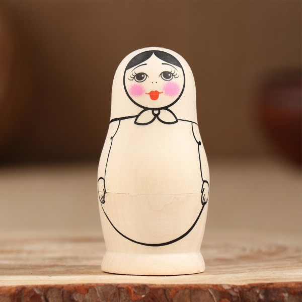 Заготовка для декорирования "Матрешка" 9*4*4 см, дерево