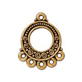 Коннектор "Спирали и бисер 5-1" TierraCast , 23х16 мм, 1 шт. 