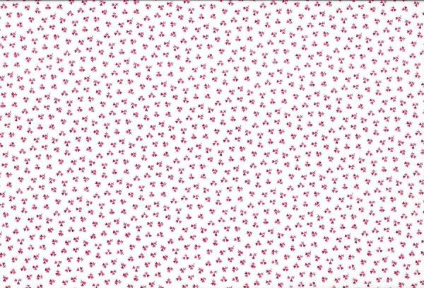 Отрез ткани "Россыпь сердечек" из коллекции "Влюбленные Рене" (Andover Fabrics), цвет Белый, шир.55 см, дл. кратно 10 см 