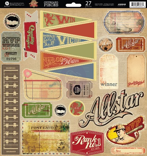 Набор вырубок из чипборда 30.5*30.5 см из коллекции Allstar (Prima Marketing) 