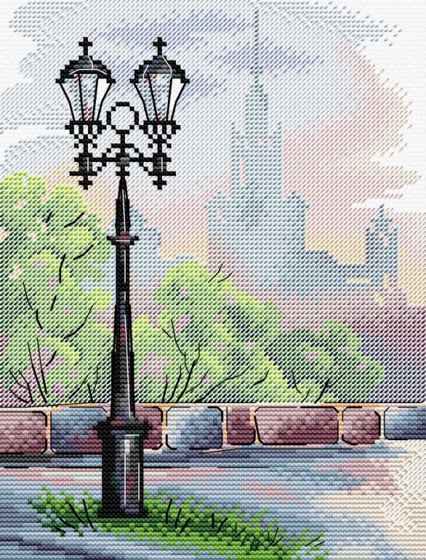 Набор для вышивки на канве Aida "Москва", серия Города (М.П. Студия, "Жар-птица")