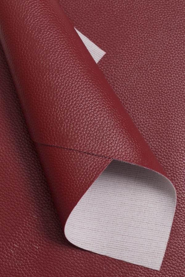 Кожа искусственная матовая с тиснением "Кожа", цвет Бордовый, размер А4