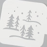 Трафарет "Зимний лес" 9*9 см (Дизайн-Трафарет, Россия)