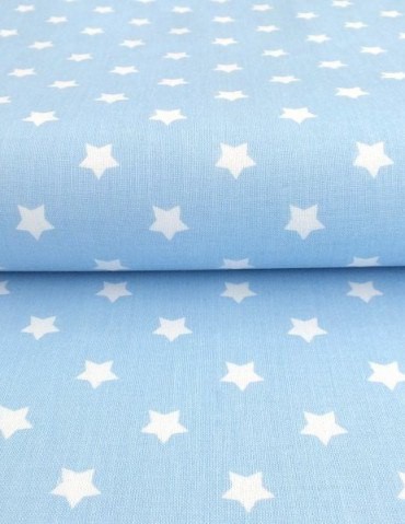 Отрез ткани для пэчворка "Звезды на голубом",  50х50 см (Чехия)