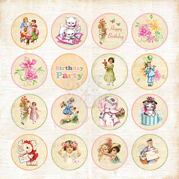 Бумага из коллекции Birthday Party#07 (для разрезания) (Craft&Youdesign)