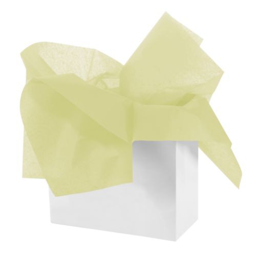 Бумага тишью однотонная матовая, цвет Ваниль, 70*50 см, 3 листа в упаковке