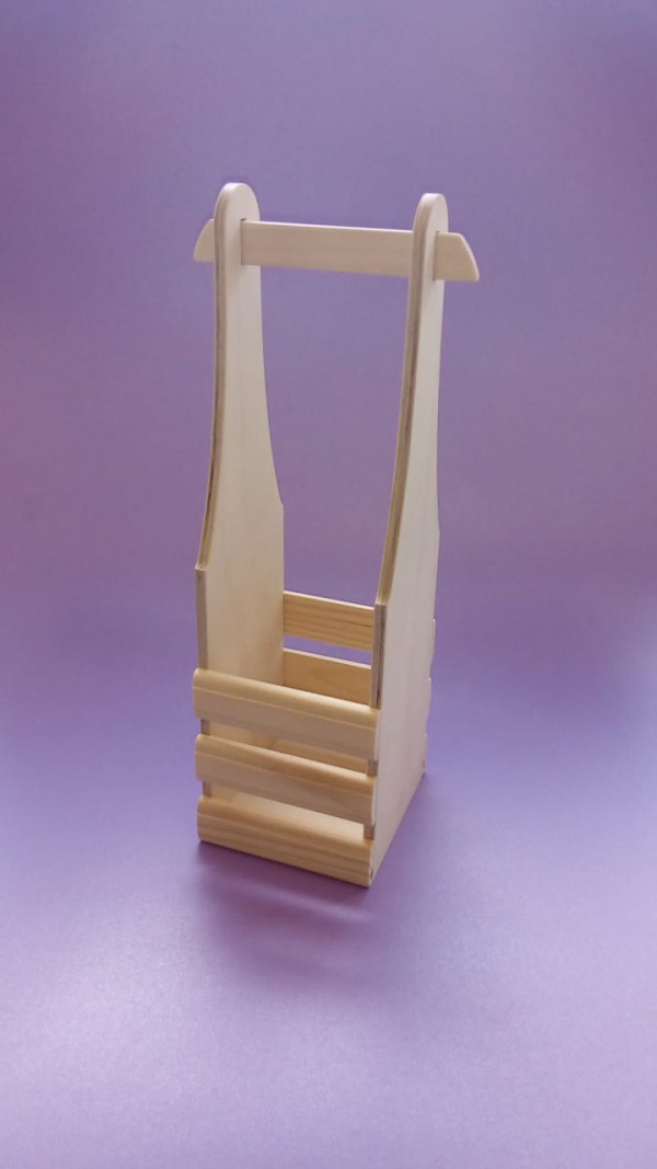 Корзинка подарочная под бутылку вина, 9,8*10*8,7 см (внутренние размеры короба), дерево 