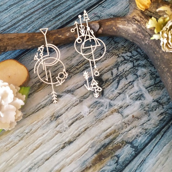 Набор украшений из чипборда "Геометрия. Знаки", 2 шт (Арт-студия Матрешка, Россия)