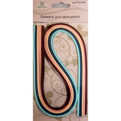 Бумага для квиллинга, ширина 3 мм,  Ассорти-8, 100 полосок (Рукоделие) 