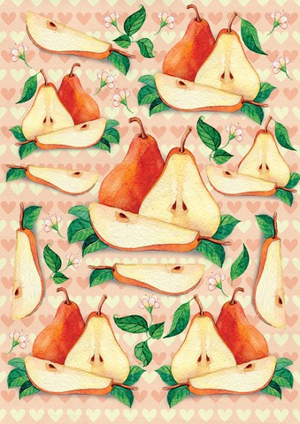 Декупажная карта А4 "Груши" (Россия)