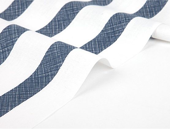 Хлопок Dailylike "Морская широкая полоска", плотность 120г/м2, 80*45 см (Корея) 