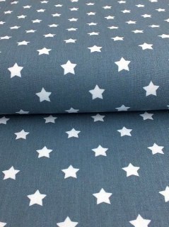 Отрез ткани для пэчворка "Звезды на сером",  50х50 см (Чехия)