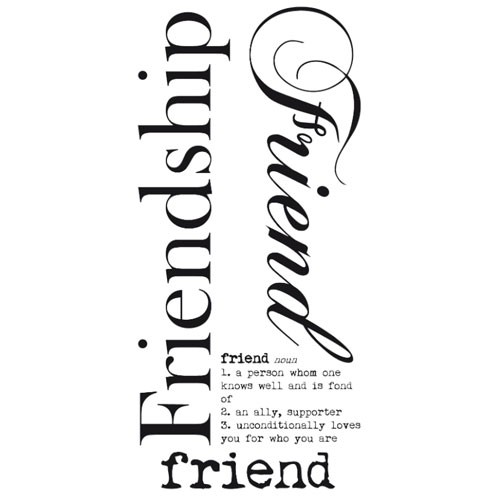 Натирки "Friendship (Дружба)", маленький набор, цвет Черный (Kaisercraft)