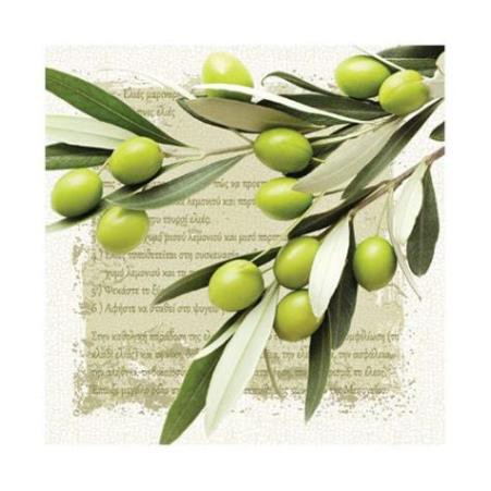 Салфетка 33*33 см "Greek Olives", 1 штука (Paw Decor Collection)