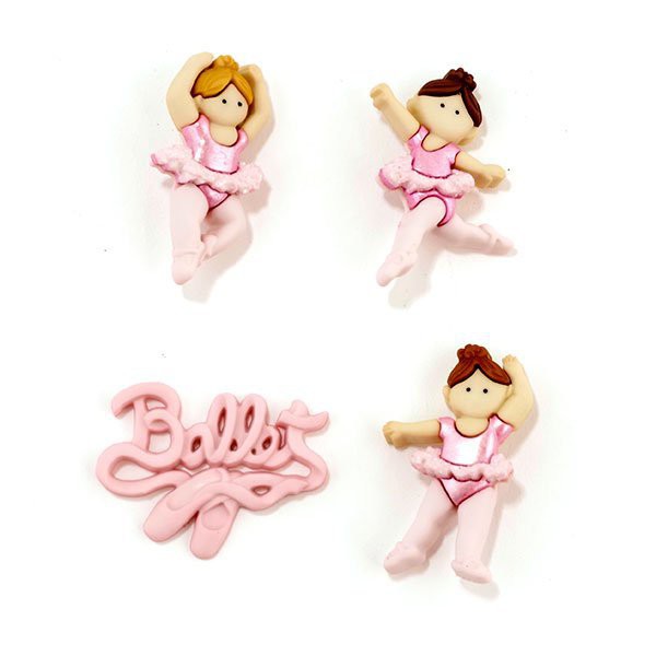 Набор тематических пуговиц "Маленькие балерины" (Little Balerinas) (Dress It Up)