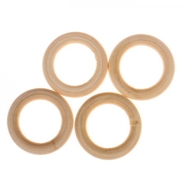 Кольцо деревянное, цвет Натуральный, D=40 мм, 1 штук