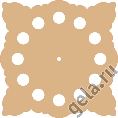 Заготовка для декорирования Часы, 29*29 см, МДФ (Pronty)