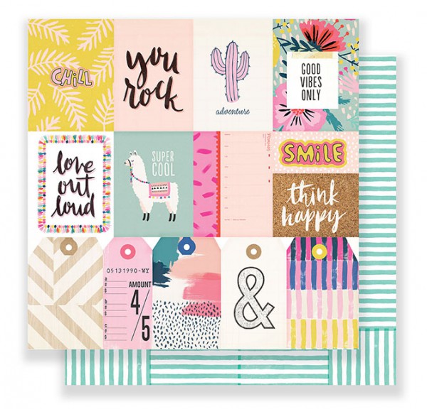 Бумага из коллекции Good Vibes "So Chill" (для разрезания) (Crate Paper) 