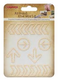 Аппликация из полужемчужин из коллекции "Вокруг света", цвет Бежевый (Scrapberry's)