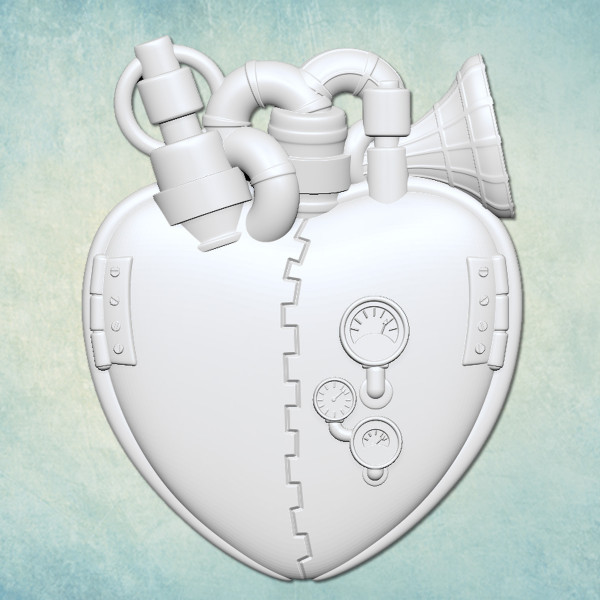 Молд для творчества "Паровое сердце", размер по выбору (Арт-студия "ПроСвет")