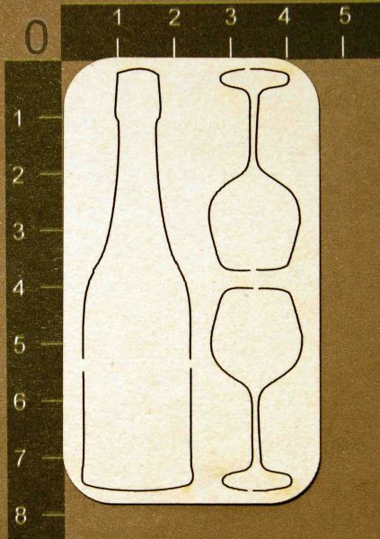 Набор из чипборда "Шампанское", дизайн Элиана Манион (By Mama Yaga, Россия)   