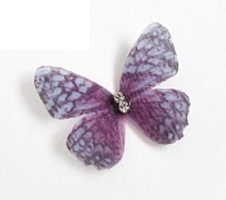 Бабочка шифоновая маленькая, 3 см, цвет Мультиколор фиолетовый